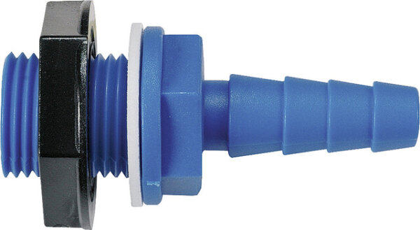 Einschraubtüllen gerade 1 / 2 Zoll x 10 / 12 mm Farbe blau
