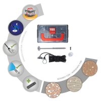 Abspann-Set TOX je 6 x Tellerkopfschraube, Spannseil,...