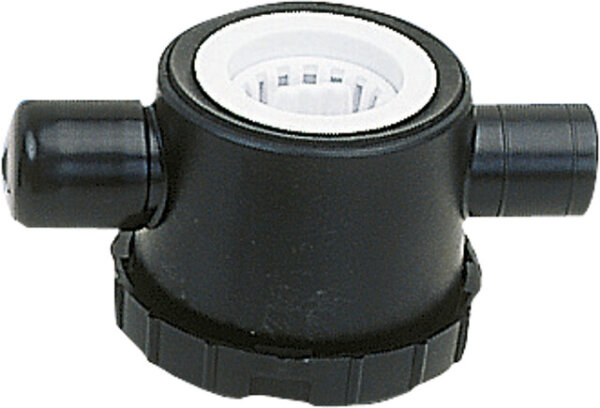Siphon mit 2 Zugängen und Restesieb zu AW-Rohrsystem