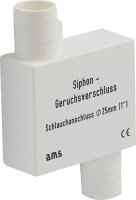 Siphon-Geruchsverschluß 25 mm , Farbe weiß