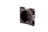 Steckdoseneinsatz Schuko Farbe braun  2-polig 10 / 16 A...