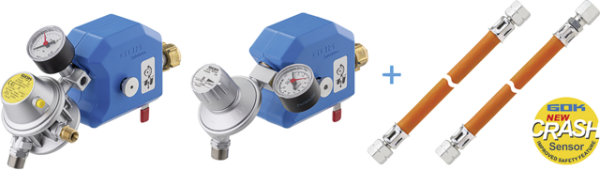 Gasdruck-Regelanlage GOK Caramatic SafeDrive Plus 30mbar 1,5 kg/h G.2 Shell-F x RVS10/8 SV