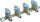 Verteilerblock DSV-AB4 PS16bar RVS8 x 4xRVS8 x RVS8 ML+DL