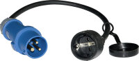Stecker CEE auf Schukokupplung Kabellänge 0,5 m mit...