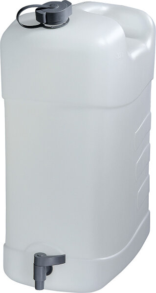 Combi Kanister 20 l, 416 x 203 x 408 mm Farbe transparent / natur inkl. Ablaßhahn + Ausgießer
