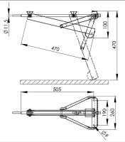 Steckstütze Al-Ko Compact 800 kg / kurz