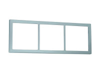 Abdeckrahmen Farbe silber 3-fach