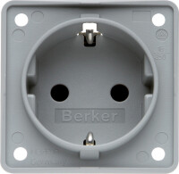 Schukosteckdose Berker Farbe grau