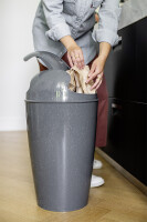 Schwingdeckeleimer koziol 30 l DEL XL Farbe recycled ash grey