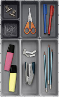 Schubladen-Organizer-Set Joseph Joseph Blox™ 7-teilig, Farbe grau / taupe