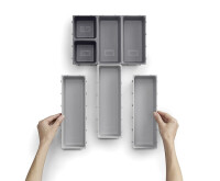 Schubladen-Organizer-Set Joseph Joseph Blox™ 7-teilig, Farbe grau / taupe