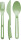 Besteck-Set koziol KLIKK 3-tlg Farbe nature leaf green