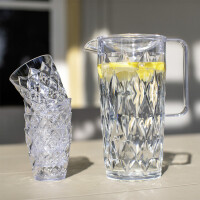 Kanne + Becher koziol CRYSTAL Kanne 1,6 l + 4 Becher 250...