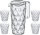 Kanne + Becher koziol CRYSTAL Kanne 1,6 l + 4 Becher 250 ml Farbe crystal clear