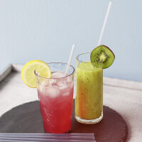 Sicherheits-Trinkhalme koziol CHEERS STRAWS 27 cm mit Bürste 8er-Set