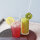 Sicherheits-Trinkhalme koziol CHEERS STRAWS 27 cm mit Bürste 8er-Set