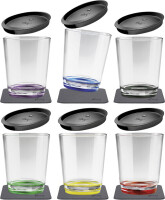 Magnet-Trinkbecher silwy 250 ml 6er-Set + Deckel Fb....