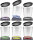Magnet-Trinkbecher silwy 250 ml 6er-Set + Deckel Fb. multicolour