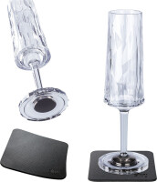 Magnet-Kunststoffgläser silwy SEKT 2er-Set Hightech...