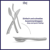 Besteck-Set silwy TRICKY 3tlg. Set, Fb. weiß