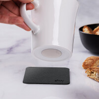 Magnet-Henkeltasse silwy Porzellan 2er-Set Fb. weiß inkl. Metall-Nano-Gel-Pads BLACK