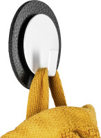 Magnet-Haken silwy CLEVER WHITE Fb. weiß / schwarz inkl Metall-Nano-Gel-Pad BLACK