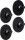 Magnet-Pins silwy FLEX 4er-Set Fb. schwarz inkl Metall-Nano-Gel-Pad BLACK