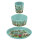 Geschirrset koziol CONNECT JUNGLE 3er-Set Kleiner Teller+Schale+Becher Farbe organic turquoise