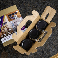Feinkost-Magnetgläser silwy CLASSY 3er-Set + Magnetleiste 3 Kristallgläser + 3 Pads 192 ml