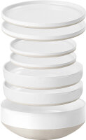 Geschirrset BRUNNER Odette 6 in 1, Farbe weiß / grau