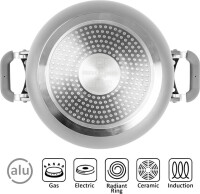 Topfset BRUNNER Fusion 7+1 Durchm. 22 cm Farbe grau
