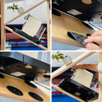 Magnet-POWER-Bundle silwy BLACK Fb. schwarz 12-tlg. Set _je 4 Magnete, Pads und Klebepunkte_
