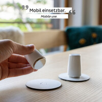 Magnet-POWER-Bundle silwy WHITE Fb. weiß 12-tlg. Set _je 4 Magnete, Pads und Klebepunkte_