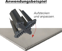 Flaschen & Glashalter purvario FLEXXI 100, Farbe anthrazit einsetzbar in Noppenplatte 1 Steckkreuz, 4 Halter