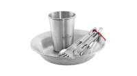 Geschirrset ROBENS Sierra Steel Meal Set je 2 x Teller, Becher, Besteck inkl. Tasche
