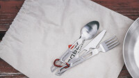 Geschirrset ROBENS Sierra Steel Meal Set je 2 x Teller, Becher, Besteck inkl. Tasche