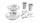 Geschirrset ROBENS Sierra Steel Meal Set je 2 x Teller, Becher, Besteck inkl. Tasche