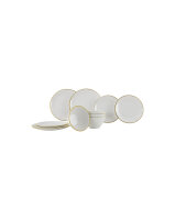 Geschirrset Melamin gimex Linea gold 12-tlg. Farbe gold