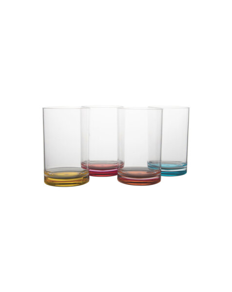Wasserglas Rainbow gimex 4er-Set, 320 ml
