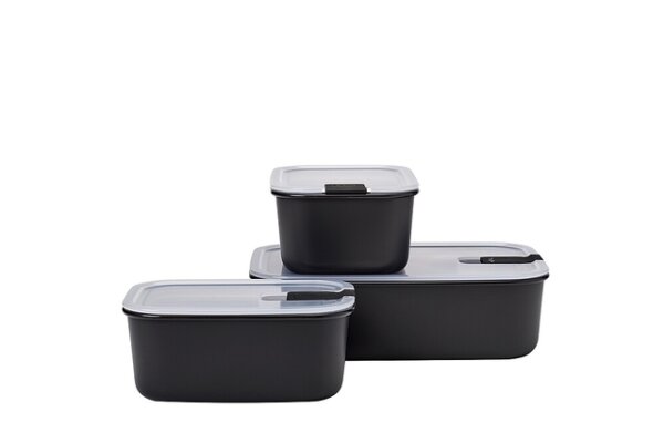 Vorratsdosenset MEPAL easyclip 3-tlg., Farbe nordic black 2 x 450 ml + 1 x 1.000 ml