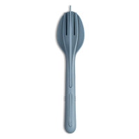 Besteck-Set koziol KLIKK 3-tlg Farbe nature flower blue