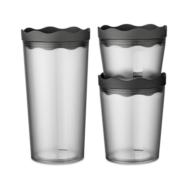 Vorratsdosen koziol Prince 3er-Set Oslo Farbe nature ash grey