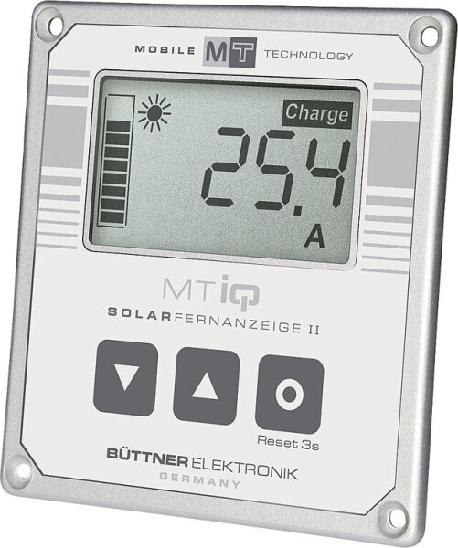 Solar-Fernanzeige Büttner MT II für Solarregler Farbe silber