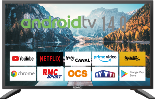 Fernseher SMART TV 22 Zoll Android 14.0 schwarz