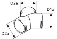 Y Stück Durchmesser 80/60/60 mm