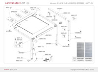 Spannstange rechts 255 cm zu Caravanstore